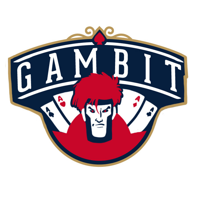 New Orleans Pelicans Gambit logo iron on transfers